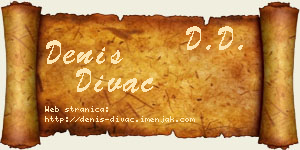Denis Divac vizit kartica
